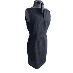 Cheeta B Black Textured Sheath Dress, no belt available, Size 8